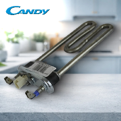 Тэн стиральной машины Candy 1300W 160мм широкая посадка (с датчиком в сборе)
