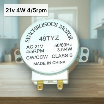 Двигатель тарелки СВЧ 21V 4W 4/5RPM 49TYZ шток 14мм