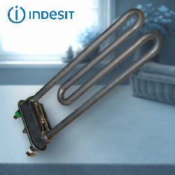 Тэн стиральной машины Indesit 19см 1700W Kawai (с отверстием под датчик)