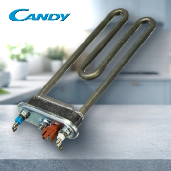 Тэн стиральной машины Candy 1640W 18см (с датчиком в сборе)