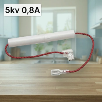 Предохранитель СВЧ плавкий 0,8А 5KV в корпусе L40мм