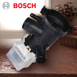 Насос в сборе стиральной машины Bosch Maxx 30W 4 защелки фишка вперед белый Copreci