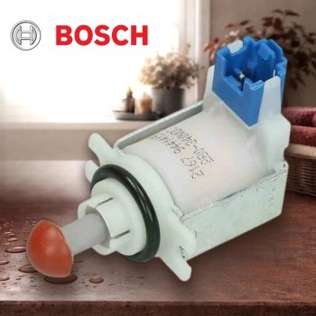 Электромагнитный клапан посудомоечной машины Bosch грибок синие миниклеммы постоянного тока