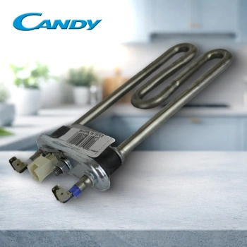 Тэн стиральной машины Candy 1300W 160мм широкая посадка (с датчиком в сборе)