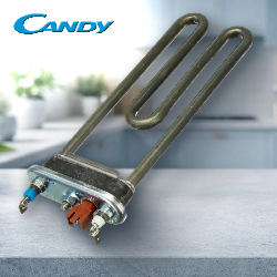 Тэн стиральной машины Candy 1640W 18см (с датчиком в сборе)