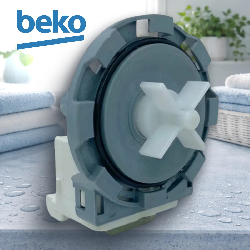 Насос стиральной машины Beko 8 защелок клеммы назад 