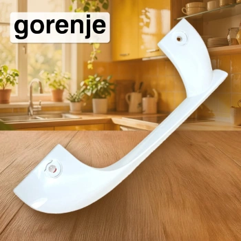 Ручка дверцы морозильной камеры холодильника Gorenje 215мм мцр 160мм белая низ