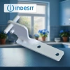 Петля для холодильника Indesit центр цвет металл